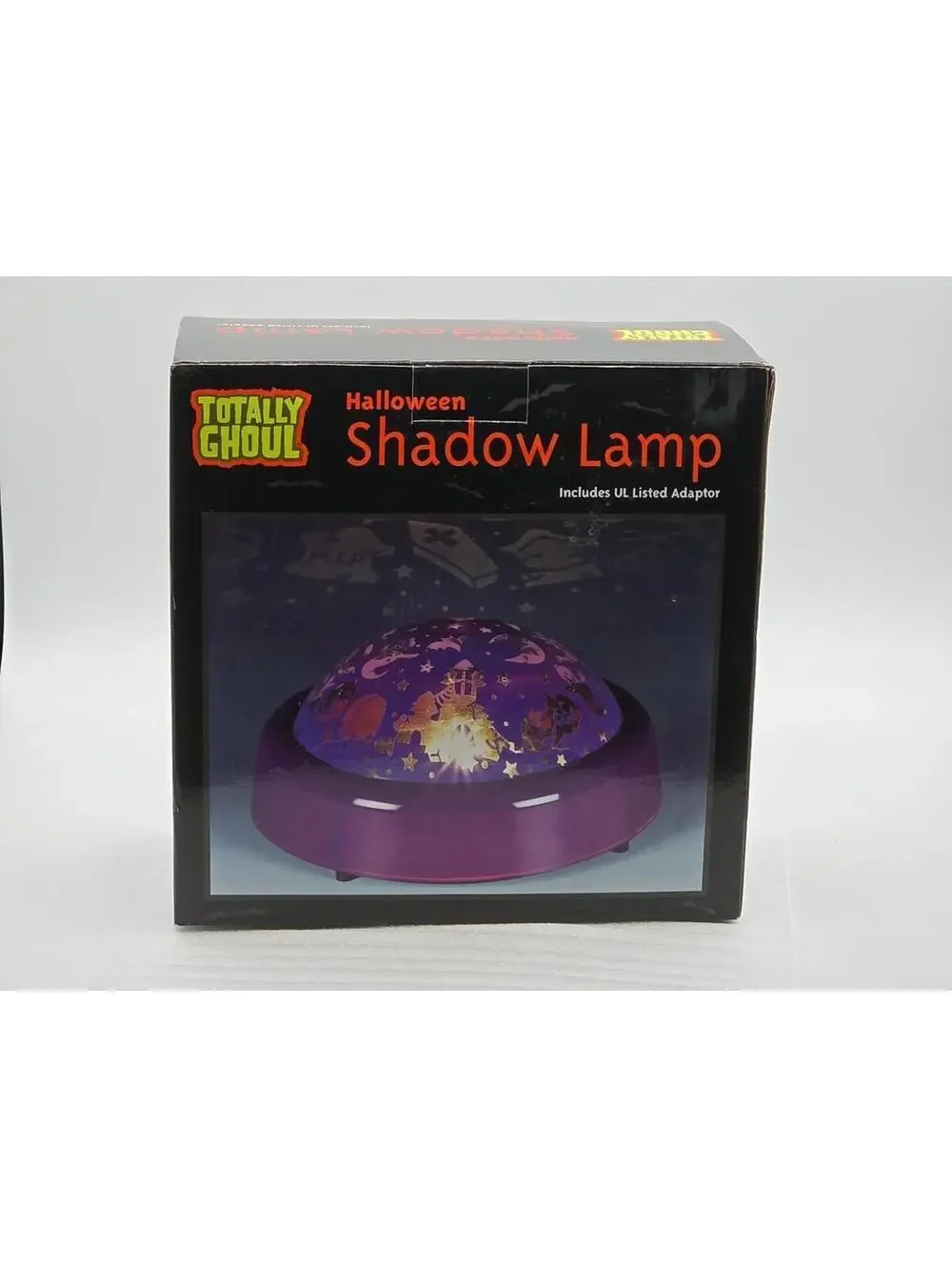 Totally Ghoul Projection Shadow Lamp Box Halloween Rotating Light Show NIB